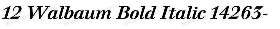 12 Walbaum Bold Italic 14263字体转换